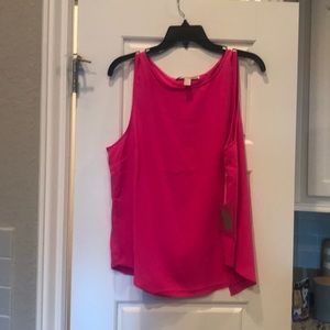 Pink tank with split back
